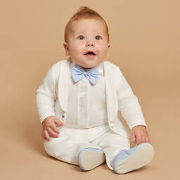 Beau KiD-Baby Boys Ivory Waistcoat Suit | Childrensalon