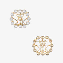 Beau KiD-Girls Gold Satin & Ruffled Tulle Dress | Childrensalon