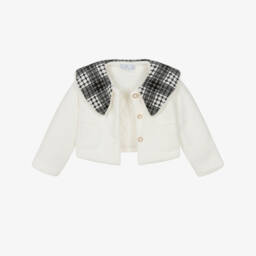 Beau KiD-Girls Ivory & Black Check Dress & Jacket Set | Childrensalon