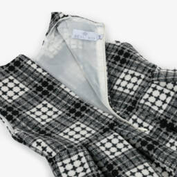 Beau KiD-Girls Ivory & Black Check Dress & Jacket Set | Childrensalon