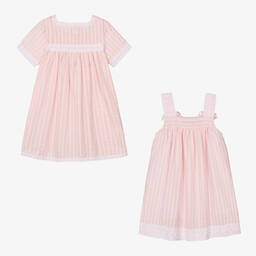 Beau KiD-Girls Pink Cotton Nightdress Set  | Childrensalon