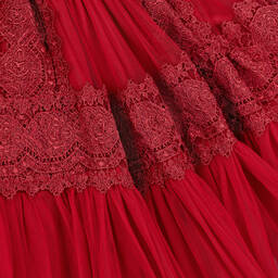 Beau KiD-فستان تول ودانتيل لون أحمر | Childrensalon