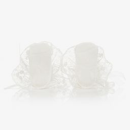 Beau KiD-Ivory Cotton & Lace Socks  | Childrensalon