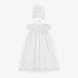 Beau KiD-White Smocked Ceremony Gown & Bonnet | Childrensalon