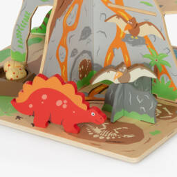 Bigjigs-Wooden Dinosaur Island Play Set (45cm) | Childrensalon