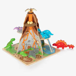 Bigjigs-Wooden Dinosaur Island Play Set (45cm) | Childrensalon