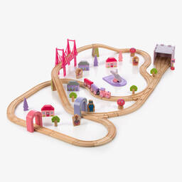 Bigjigs-Wooden Fairy Town Train Set (114cm) | Childrensalon