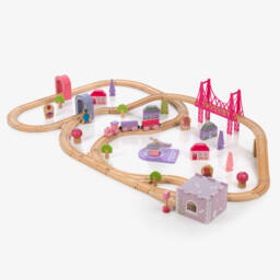 Bigjigs-Wooden Fairy Town Train Set (114cm) | Childrensalon