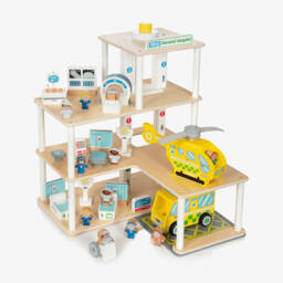 Bikkembergs-مجموعة لعب خشبية بتصميم مستشفى عام (54 سم) | Childrensalon
