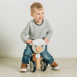 Bikkembergs-دراجة رايد اون شكل خروف خشب (45 سم) | Childrensalon