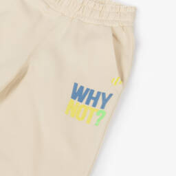 Billieblush-Джоггеры бежевые хлопковые с вышивкой для мальчиков | Childrensalon