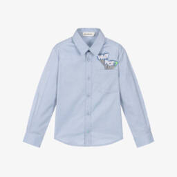 Billieblush-قميص قطن أوكسفورد لون أزرق للأولاد | Childrensalon