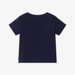 Billieblush-Футболка синяя хлопковая Don't Stop My Dream с пони для девочек | Childrensalon