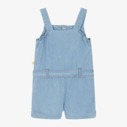 Billieblush-Girls Blue Denim Embroidered Playsuit | Childrensalon