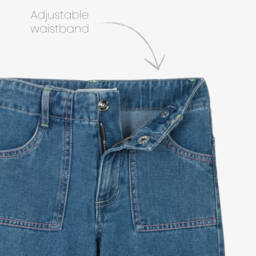 Billieblush-Джинсы карго широкие синие из денима для девочек | Childrensalon