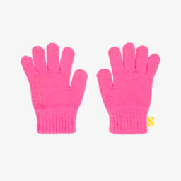 Billieblush-Girls Bright Pink Knitted Gloves | Childrensalon