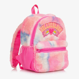 Billieblush-Girls Fluffy Pink Faux Fur Backpack (35cm) | Childrensalon