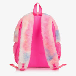 Billieblush-Girls Fluffy Pink Faux Fur Backpack (35cm) | Childrensalon