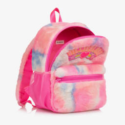 Billieblush-Girls Fluffy Pink Faux Fur Backpack (35cm) | Childrensalon