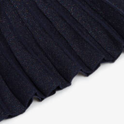 Billieblush-Юбка плисе блестящая синяя вязаная для девочек | Childrensalon