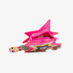 Billieblush-حقيبة شكل نجمة بشراشيب لون زهري برّاق للبنات (18 سم) | Childrensalon