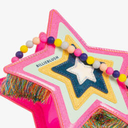 Billieblush-حقيبة شكل نجمة بشراشيب لون زهري برّاق للبنات (18 سم) | Childrensalon