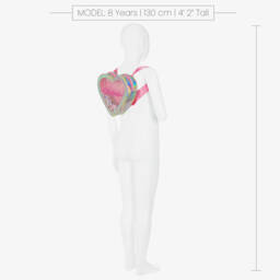 Billieblush-Girls Iridescent Heart Backpack (24cm) | Childrensalon