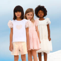 Billieblush-Girls Iridescent Pink Shorts | Childrensalon