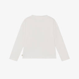 Billieblush-قميص بطبعة حصان قطن لون عاجي للبنات | Childrensalon