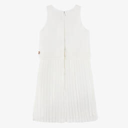 Billieblush-Girls Ivory Floral & Plissé Chiffon Dress | Childrensalon