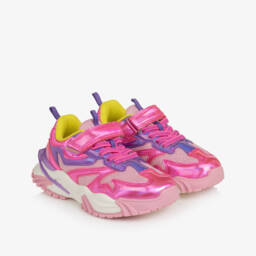 Billieblush-Girls Metallic Pink & Purple Trainers | Childrensalon