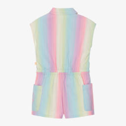 Billieblush-Girls Multicoloured Stripe Playsuit | Childrensalon