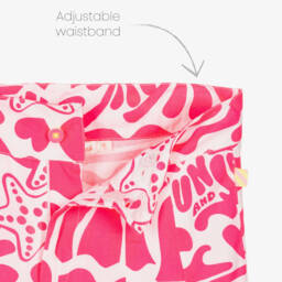 Billieblush-Girls Neon Pink Coral Print Shorts | Childrensalon