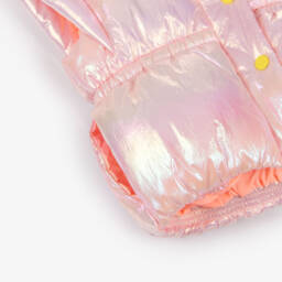 Billieblush-Girls Pale Pink Iridescent Puffer Gilet | Childrensalon
