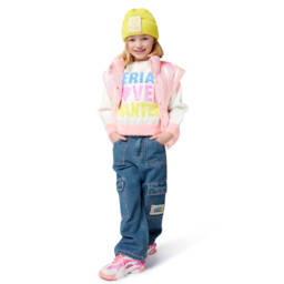 Billieblush-Girls Pale Pink Iridescent Puffer Gilet | Childrensalon