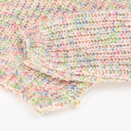 Billieblush-Свитер розовый крупной вязки с нитью металлик для девочек | Childrensalon