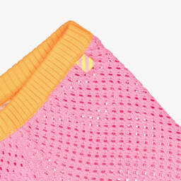 Billieblush-Girls Pink Crochet Beach Shorts | Childrensalon