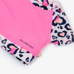Billieblush-Топ спортивный розовый с леопардовыми сердечками для девочек | Childrensalon