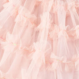 Billieblush-Girls Pink Ruffle Tulle Dress | Childrensalon