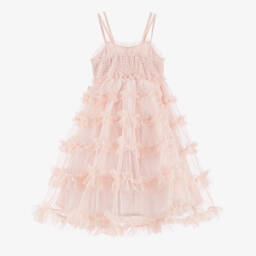 Billieblush-Girls Pink Ruffle Tulle Dress | Childrensalon