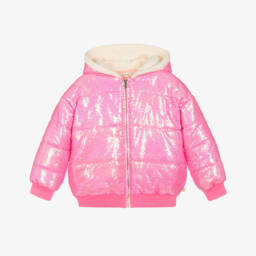 Billieblush-Girls Pink Chunky Metallic Knit Sweater | Childrensalon