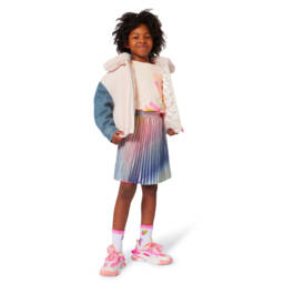 Billieblush-Топ из хлопка пудрово-розовый Love из страз для девочек | Childrensalon