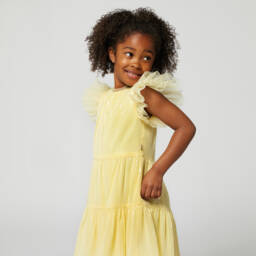 Billieblush-Girls Yellow Sequinned Dress | Childrensalon