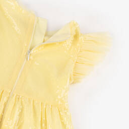 Billieblush-Girls Yellow Sequinned Dress | Childrensalon