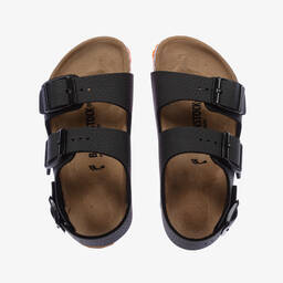 Birkenstock-صندل جلد صناعي لون أسود للأولاد | Childrensalon