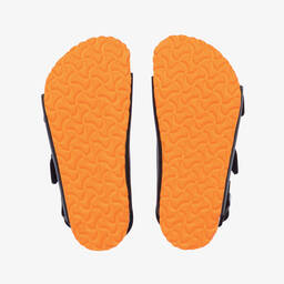 Birkenstock-صندل جلد صناعي لون أسود للأولاد | Childrensalon