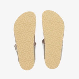 Birkenstock-صندل بسير جلد لون ذهبي للبنات | Childrensalon