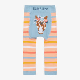 Blade & Rose-Girls Pink Bella The Horse Striped Leggings | Childrensalon