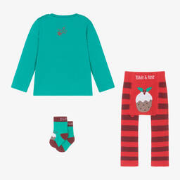 Blade & Rose-طقم أكثر من قطعة للكريسماس لون أخضر وأحمر | Childrensalon