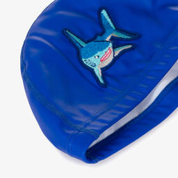 Bling2o-Boys Blue Shark Swimming Cap  | Childrensalon